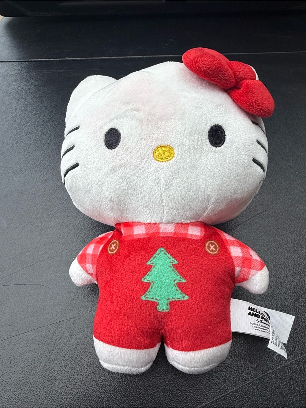 Sanrio Hello Kitty Red & White Holiday Plush with Green Tree